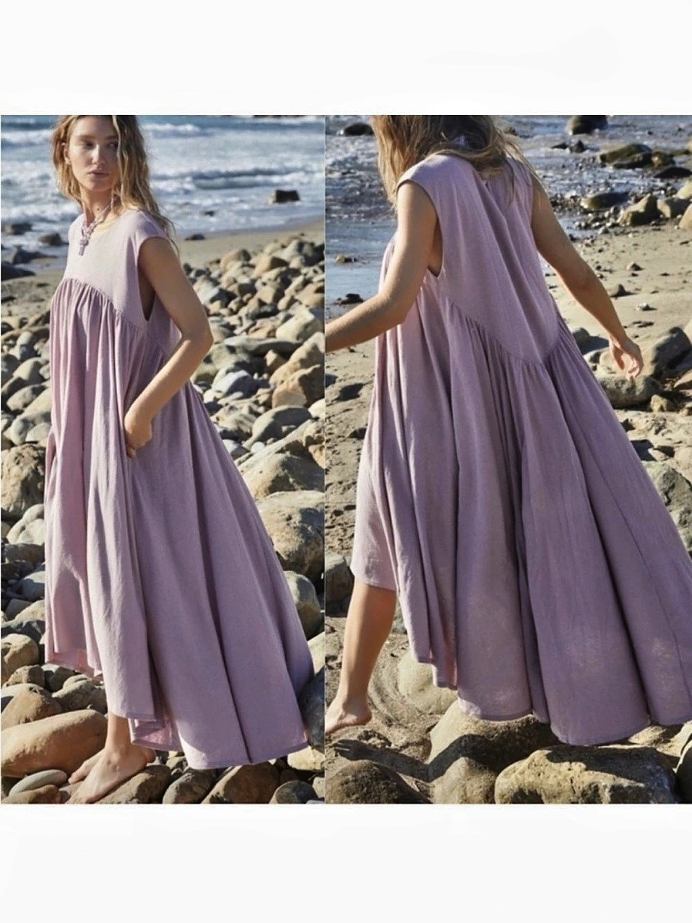 Free people Beach Madelyn Women's Purple Maxi Dress NWOT